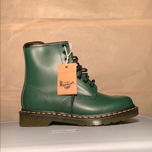 Dr. Martens Forest Green Leather Boots